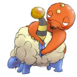 blush color female insertion interspecies mareep nude octillery pokemon tagme tentacle vulva