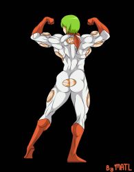 biceps female green_hair hair matl muscles muscular muscular_arms muscular_female muscular_legs muscular_thighs