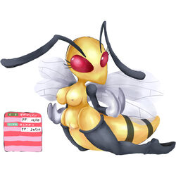 1girls anthro beedrill breasts color exposed_breasts female female_only nintendo nudity pokemon single vulva