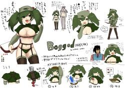 1girls anthro big_breasts blush bogged_(minecraft) bow_(weapon) cleavage clothing humanoid minecraft mob_talker revealing_clothes skeleton_(minecraft) smile stockings thighhighs underwear