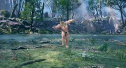 1boy 1human 3d 3d_model acrobatic animated bandai_namco bara bara_tiddies bara_tits erect_penis erection king_(tekken) lewis_luke male male_focus male_only mp4 muscles muscular muscular_male naked naked_male nude nude_male pubic_hair solo solo_male sound tagme tan-skinned_male tan_skin tekken tekken_8 victory_pose video winner wrestler