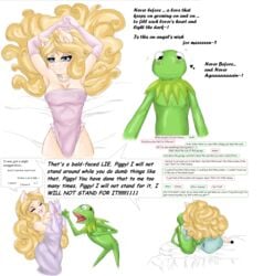 clothing coconut_(artist) dress kermit_the_frog miss_piggy muppets tagme wholesome