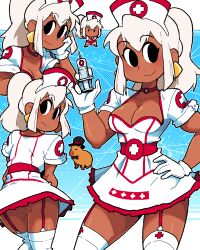 black_eyes chibi mia_(scott_malin) nurse scott_malin white_gloves white_legwear