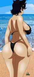 ass bikini black_bikini cat_ears catgirl kali_belladonna milf noir-black-shooter rwby