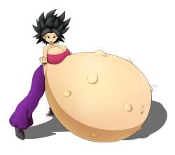 1girls belly big_belly big_breasts black_hair breasts caulifla cleavage dragon_ball dragon_ball_super dragon_ball_z female fetal_movement huge_belly huge_breasts hyper hyper_belly hyper_pregnancy saiyan vore wakingslime