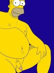 1boy belly fat fat_belly fat_man flaccid_penis homer_simpson human male male_only nude nude_male overweight overweight_male penis the_simpsons yellow_skin zervarion