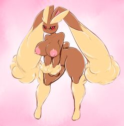 averyshadydolphin big_areola big_butt big_nipples colored glasses lopunny nipples pokémon_(species) pokemon pokemon_(species) tagme thick_thighs