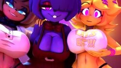 3d 4girls animated animatronic anthro bandage bandaged_arm bandages berserk_skeletons big_breasts big_butt bonfie bonfie_(cryptia) bonnie_(cally3d) bonnie_(fnaf) bowtie breasts brown_fur buttons cally3d chica_(cally3d) chica_(fnaf) chiku chiku_(cryptia) clazzey cleavage codabun crop_top cryptiacurves curvaceous curves curvy_figure cyborg dominant eyepatch fazclaire's_nightclub female_only fexa fexa_(cryptia) five_nights_at_freddy's fnaf foxy_(cally3d) foxy_(fnaf) freddy_(fnaf) fredina's_nightclub fredina_(cally3d) frenni_(cryptia) frenni_fazclaire glowing_eyes happy huge_ass huge_breasts judgmental_skeletons large_breasts makeup meme monster monster_girl mp4 multiple_girls music nude oil oiled pink_eyes pov purple_eyes purple_fur red_fur roast robot robot_girl scottgames self_upload shiny shiny_skin shorter_than_10_seconds smug smug_face sound surprised thick_ass thick_thighs thighs upset video wide_hips wink winking_at_viewer yellow_fur