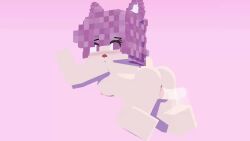 1girls 3d animated cum cum_drip cum_in_pussy cum_inside mine-imator minecraft mizuki_(mymizukid) mymizukid naked pink_background pink_ears pink_eyes pink_hair sex sound tagme video white_body