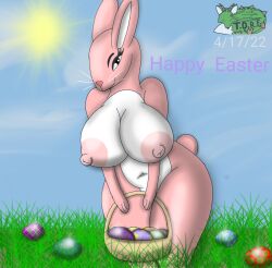 anthro easter easter_bunny female holidays lagomorph leporid mammal rabbit thedarkringedfox thick_thighs