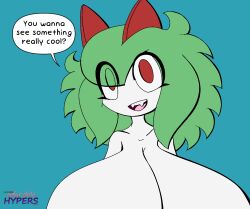 alternate_breast_size big_breasts breasts breasts_bigger_than_head emillie_(zanbonsen) english_text female huge_breasts hyper hyper_breasts kirlia large_breasts nude pokemon pokemon_(species) pokemon_rse speech_bubble tagme talking_to_viewer text wholesome zanbonsen