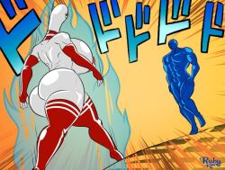 1boy 1girls anthro big_ass big_breasts bowling_ball bowling_pin female fuckable_pin horny_blue_bowlingball jojo_reference male meme muscular muscular_male oh_you're_approaching_me rubykila thick_ass thick_legs thick_thighs wyer_bowling