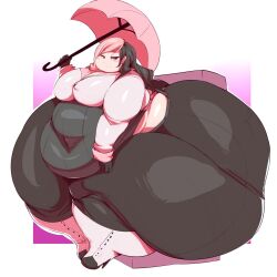 1girls 2019 ass ass_cleavage bbw belly breasts butt_crack chubby chubby_female female female_focus gigantic_ass gigantic_thighs hips huge_ass huge_breasts huge_thighs hush_(rwby) hyper hyper_ass hyper_hips hyper_thighs long_hair massive_ass massive_thighs morbidly_obese neo_(rwby) obese overweight overweight_female parasol rooster_teeth rwby solo solo_female solo_focus thick_thighs thighs trinity-fate62 tummy two_tone_hair weapon wide_hips