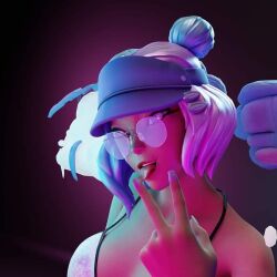 1girls 3d ahegao bunny_girl darbernsfw female female_only fortnite leelah_(fortnite)