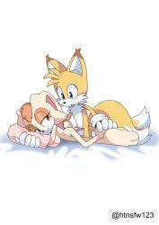 aged_up before_sex blush cream_the_rabbit featureless_crotch first_time htnsfw nervous nervous_sweat penis sonic_(series) sonic_the_hedgehog_(series) tails