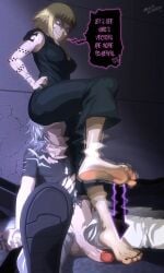 accelerator black_toenails defeated facesitting feet femdom foot_fetish footjob medusa_gorgon meteorreb0rn rape soul_eater trample trampling