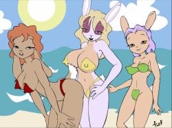 3girls animated color colored female female_only fluf fluff furry multiple_girls tagme unknown_character