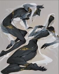 black_body black_skin dancer_of_the_boreal_valley dark-skinned_female dark_skin dark_souls dark_souls_3 feet female female_only fromsoftware full_body gold_(metal) gold_jewelry humanoid jewelry kneeling lanky mask masked masked_female monster monster_girl mostly_nude multiple_views painting_(artwork) partially_clothed pussy reclining see-through_clothing sharp_claws sharp_fingernails sharp_toenails skinny small_breasts solo toe_claws uncensored veil venusflowerart