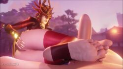 1boy 1girls 3d animated arclight_series coombot_(artist) feet female foot_fetish foot_focus footjob justicar_syndra large_penis league_of_legends male mp4 no_sound penis soles stirrup_legwear syndra tagme toes video