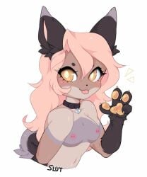 animation_meme_community anthro brown_fur edit edited furry nude pink_hair typh typhslut_(editor) yellow_eyes