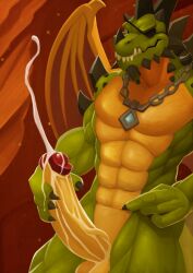 abs anthro anthrofied balls ballsack bara completely_nude completely_nude_male cum dragon erect_penis erection eyepatch gunnar_(spyro) humanoid humanoid_genitalia humanoid_penis kittikary looking_at_viewer male male_only masturbating masturbation muscular muscular_anthro muscular_arms muscular_legs muscular_male nude nude_male orgasm pecs pectorals penis penis_out rescued_dragons_(spyro) solo solo_focus solo_male spyro_reignited_trilogy spyro_the_dragon