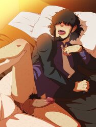 2boys anal bara bed daisuke_jigen hairy lupin_iii male male_only male_penetrated pillow precum self_upload smith_(ardp13) smithswhc suit_and_tie sweat tagme