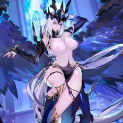 alice_(mobile_legends) blue_eyes blue_wings breasts mobile_legends mobile_legends:_adventure white_hair