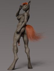 3d_(artwork) 5_fingers animal_genitalia animal_penis anthro areola ass balls big_breasts breasts butt_pose collarbone digital_media_(artwork) earthclan3d equid equine equine_penis equine_tail fingers flared_penis futanari genitals grey_areola grey_background grey_body grey_breasts grey_eyes grey_nipples grey_skin gynomorph hair head_tilt hi_res hooves horse intersex looking_back mammal medial_ring muscular muscular_arms muscular_gynomorph muscular_intersex muscular_thighs nipples nude orange_hair orange_tail penis pink_penis pose revna_(earthclan) simple_background smile solo