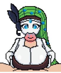 animated animated_gif big_breasts big_penis blowjob blowjob_face bra cleavage cum cum_in_mouth cum_on_breasts cum_on_face drinking_cum excessive_cum fellatio grabbing_own_breast huge_breasts huge_cock kingcroc meloetta meloetta_(aria_form) mouthful paizuri pixel_art pokémon_(species) pokemon pov saliva sucking_penis swallowing swallowing_cum tagme titjob transparent_background