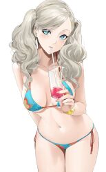 ann_takamaki atlus bikini blue_eyes breasts ecchiibot female female_only knatb persona persona_5 solo tagme twintails