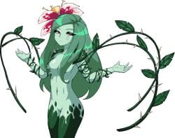 alraune animated brambles color colored crimson_keep flower flower_in_hair green_hair green_skin introspurt plant plant_girl sprite sprite_edit tagme thorns thysalia_(crimson_keep) vines