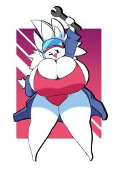 big_breasts dewbber female goggles goggles_on_forehead huge_breasts maley_scrambles mob_face pokemon pokemon_(species) tagme thick_thighs togetic wrench