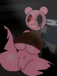 1girls background belly big_breasts breasts creepy distorted_piggy_(piggy) equivalent_piece2498 female orange_pupils penny_(piggy) pig piggy_(game) pussy roblox roblox_game solo source_request tagme