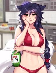 ahri bikini blushypixy blushyspicy league_of_legends sfw_version