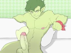 balls beast_boy big_balls big_penis boner dc dc_comics erection garfield_logan gay green_skin leroyyoreel male male_only nude penis solo solo_male teen_titans