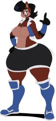 anthro big_breasts bottom_heavy breasts chipmunk denizen1414 female sally_acorn solo sonic_(series) topless
