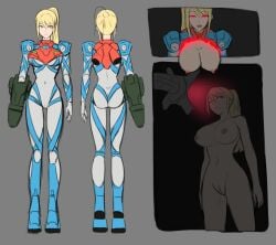 1girls e.m.m.i electrickronos hypnosis metroid metroid_dread mind_control nude red_eyes samus_aran sole_female