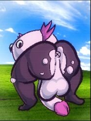 1boy anthro_only anus axolotl bent_over big_ass big_balls big_butt black_leggings bliss_(image) kinito kinitopet leggings legwear looking_at_viewer looking_back looking_back_at_viewer no_mouth non-human_only penis pink_body pink_penis pink_skin ripped_clothing soft_penis solo uncensored v0xdaf0x