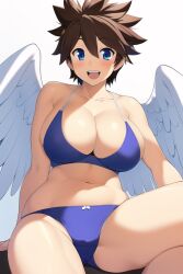 ai_generated angel angel_wings blue_eyes brown_hair female genderswap_(mtf) kid_icarus kid_icarus_uprising nai_diffusion nintendo pit pit_(kid_icarus) rule_63 stable_diffusion