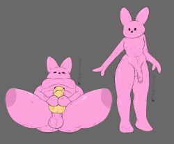 anthro averyunfunny belly bird bunny chick easter furry futa_only futanari lagomorph marshmallow peeps penetration pink_skin self_upload sex_toy small_breasts stomach_bulge thick_thighs yellow_skin