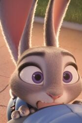 ai_generated blowjob deepthroat furry judy_hopps justsomebuddy shocked_expression zootopia