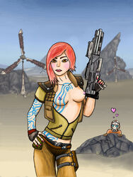 borderlands breasts clothing female human light_skin lilith_(borderlands) male psycho_(borderlands) solo_focus tagme