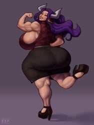 1girls ass biceps big_ass big_breasts breasts bubble_butt busty clothing fat_ass female female_only flexing flexing_bicep heels horns huge_ass huge_breasts ignantastro large_ass large_breasts muscular muscular_female original original_character purple_hair shoes smile solo stardustpapi thick_ass thick_thighs thunder_thighs wide_hips