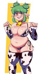 bbw big_belly cow_suit fat solo tagme