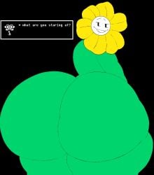 1boy 1femboy ass bottom_heavy bottom_heavy_femboy femboy femboy_focus femboy_only flower flowey_the_flower flowey_with_nothing_else_but_a_massive_ass girly huge_ass iktomi male male_only plant pov staring tagme trap undertale undertale_(series) videogamedunky