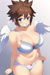 ai_generated angel angel_wings blue_eyes brown_hair female genderswap_(mtf) kid_icarus kid_icarus_uprising nai_diffusion nintendo pit pit_(kid_icarus) rule_63 stable_diffusion