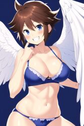 ai_generated angel angel_wings blue_eyes brown_hair female genderswap_(mtf) kid_icarus kid_icarus_uprising nai_diffusion nintendo pit pit_(kid_icarus) rule_63 stable_diffusion