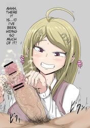 1boy 1girls age_difference akamatsu_kaede ashinoue_futomomo blonde_hair blowjob censor_bar censored cum cum_in_mouth danganronpa danganronpa_v3 dazed dialogue dialogue_box dialogue_bubble english english_text female foreskin foreskin_play foreskin_pull hand_holding high_resolution licking licking_penis male musical_note_hair_ornament older_male older_man_and_teenage_girl penis pointless_censoring precum precum_drip pubic_hair pubic_hair_in_mouth retracted_foreskin smegma smegma_on_tongue smell smelly_cock speech speech_bubble straight straight_hair teenage_girl teenager translated uncut very_high_resolution younger_female