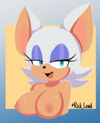 1girls anthro bat breasts female furry nude rick_lewd rouge_the_bat sonic_(series) tagme