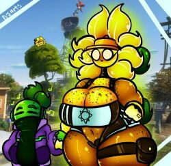 big_breasts breasts cleavage clothed clothing dj_hellscape plants_vs_zombies pvz tagme tagme_(character)